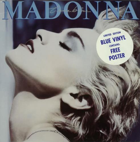 マドンナ　TRUE BLUE 　AU 盤 限定 ブルーカラーレコード LP Madonna True Blue - Blue Vinyl + Poster Australian vinyl LP